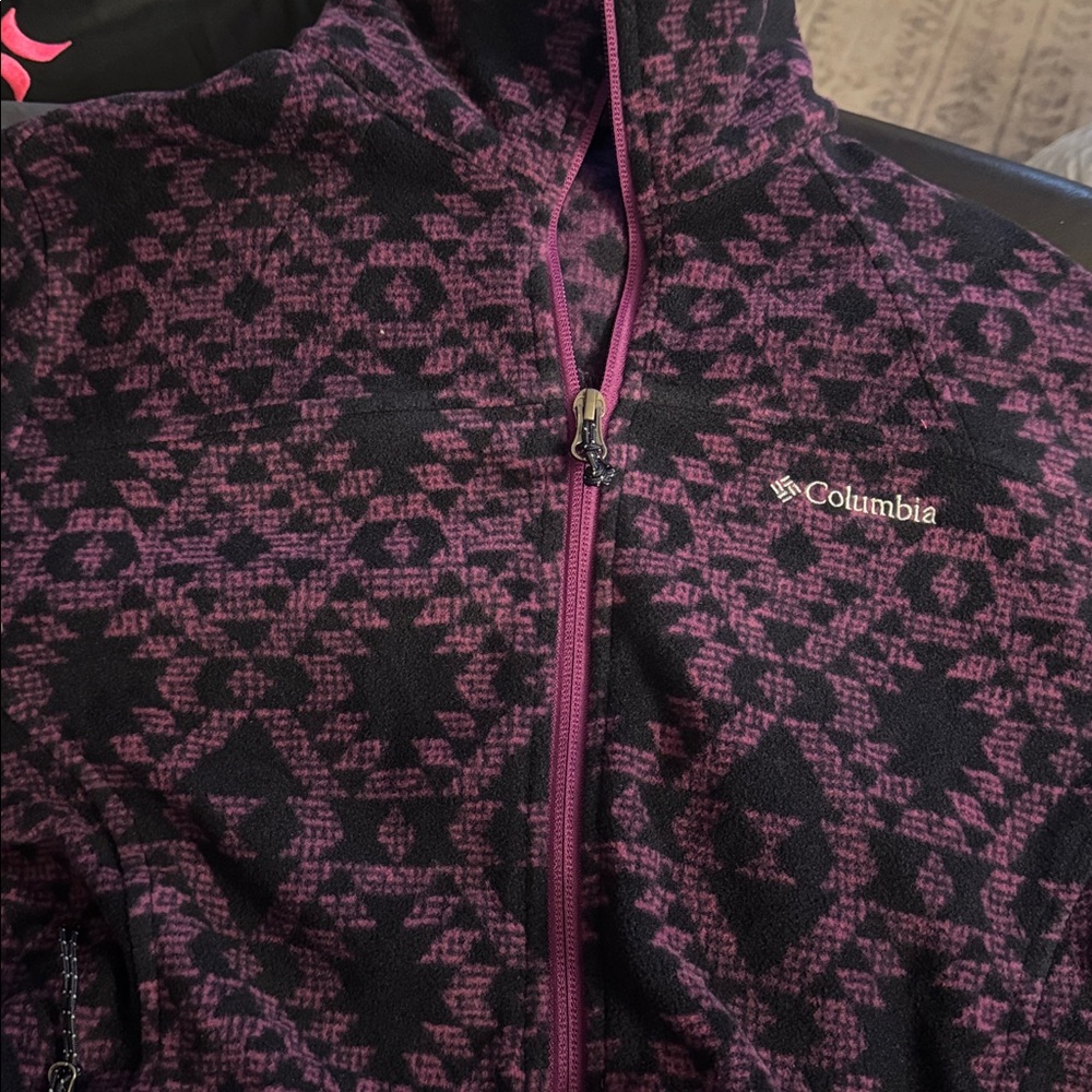 Columbia Geometric Purple and Black Jacket